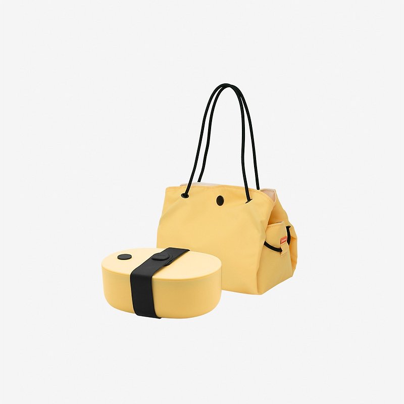 Bendong Light lunch box + food bag combination - Lunch Boxes - Plastic Yellow