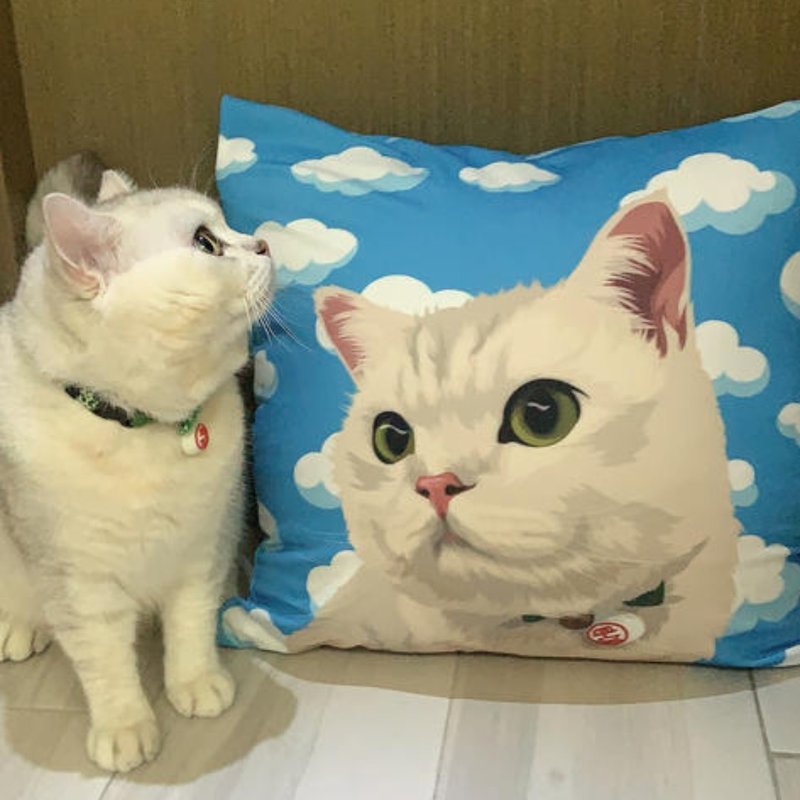 客製化寵物似顏繪方形Cushion咕𠱸 來圖訂製咕臣 - 似顏繪/客製畫 - 其他材質 