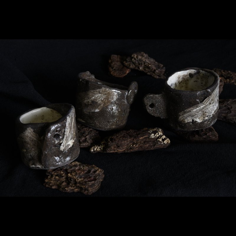 。流紋拼接 咖啡酒展掛孔試飲小杯 - 其他杯子 - 陶 