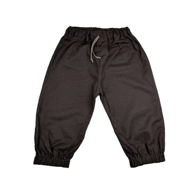 Earthy Pants brown リネンコットン 綿麻 キッズパンツ - 男/女童長褲/短褲 - 棉．麻 咖啡色
