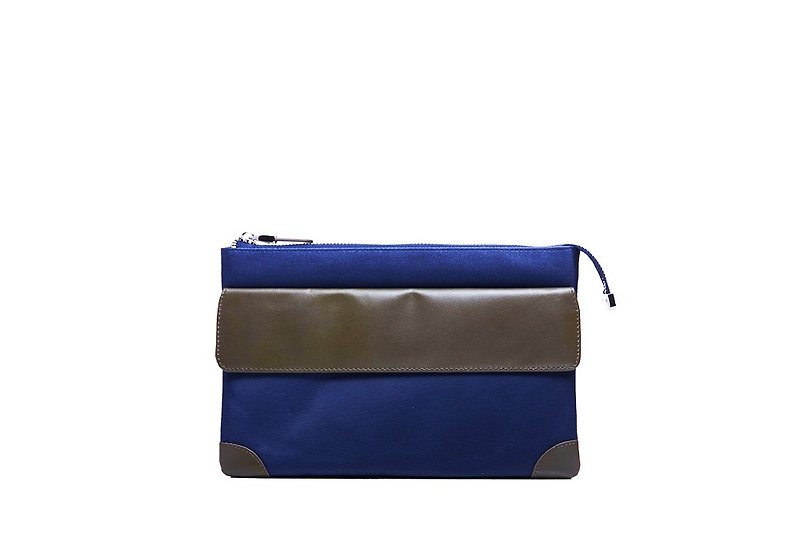Light Business Travel | Three-layer Universal Bag | Blue | Foreign Currency Storage | Storage Control | Clutch - Other - Other Materials Blue