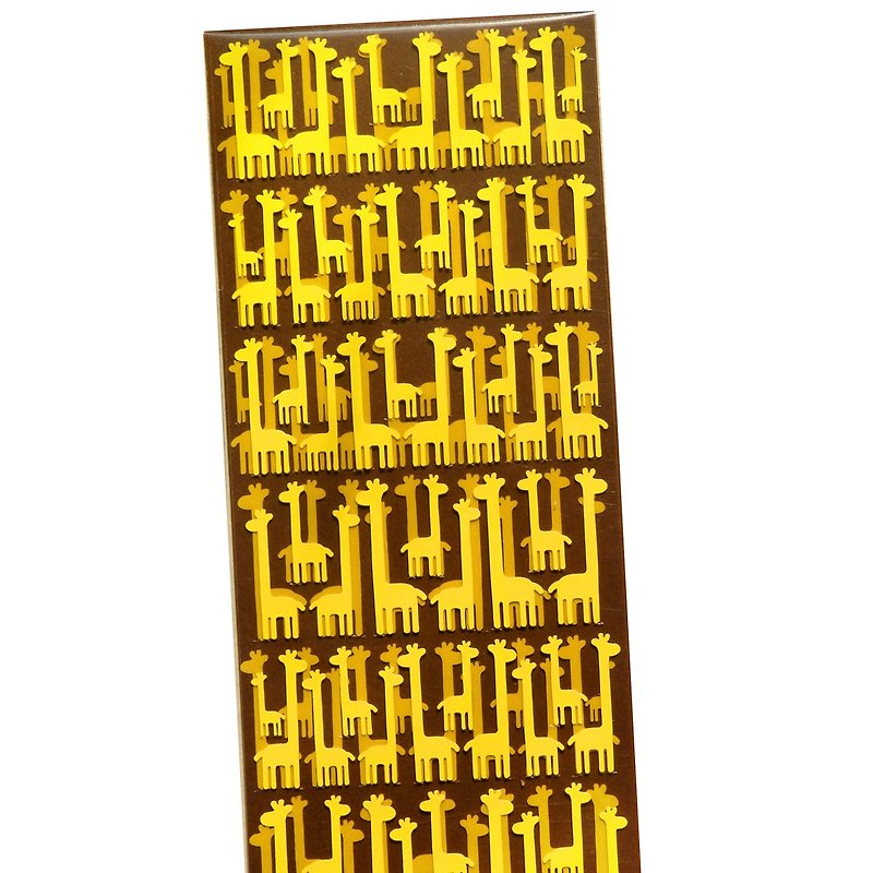 長頸鹿貼紙 - 貼紙 - 防水材質 黃色