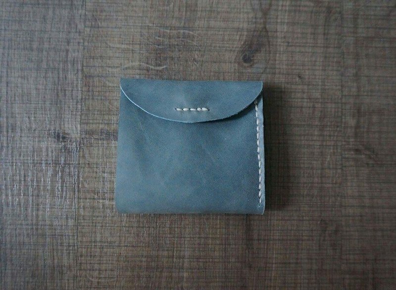Hand-stitched short wallet - กระเป๋าสตางค์ - หนังแท้ 