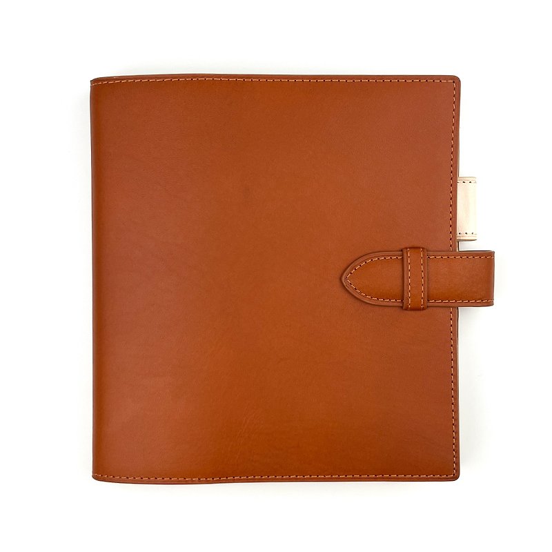 CURIO four-color/HBWA5 size | six-hole loose-leaf account - Notebooks & Journals - Genuine Leather Orange
