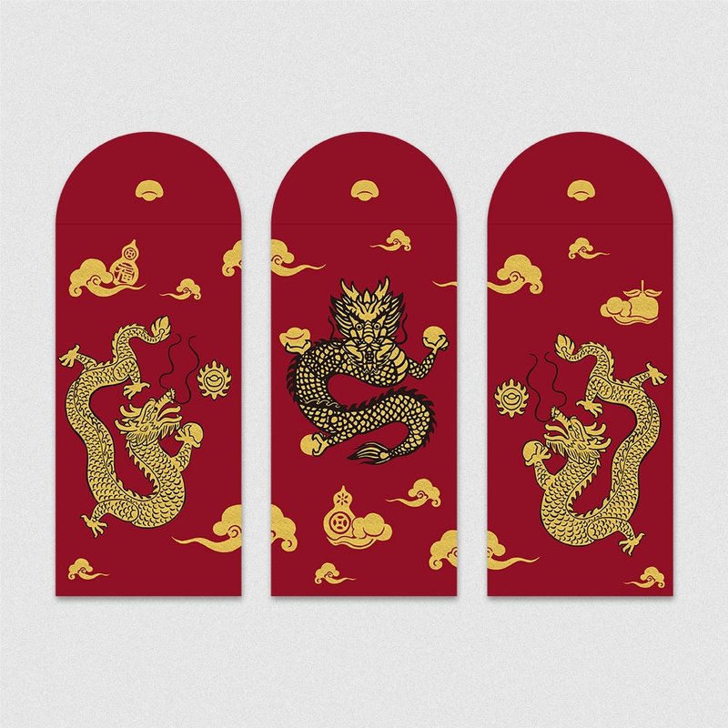 Jiamo Red Envelope Bag-Golden Festival-Longsheng Fulai-3 in the group - ถุงอั่งเปา/ตุ้ยเลี้ยง - กระดาษ สีแดง