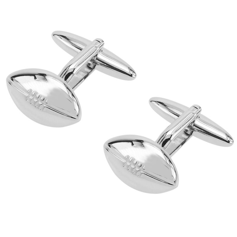 Silver Rugby Ball Cufflinks - Cuff Links - Other Metals Silver