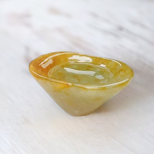 瓔珞翡翠 飄黃翡翡翠元寶 | 天然緬甸玉A貨翡翠 | 送禮