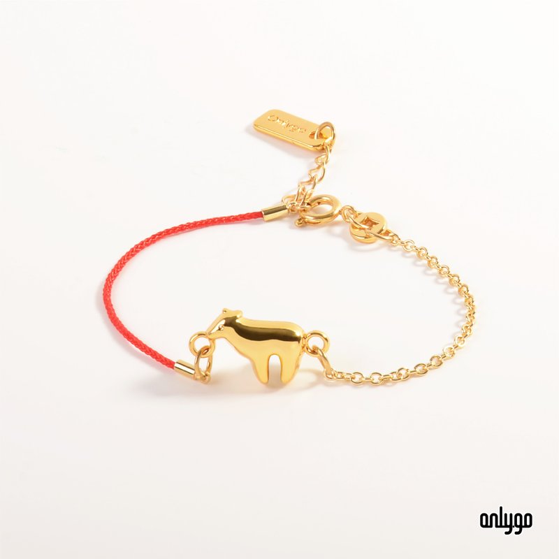 Lucky Bracelet 動物系列幸運手鍊 / 台灣黃牛 - 手鍊/手環 - 其他金屬 金色