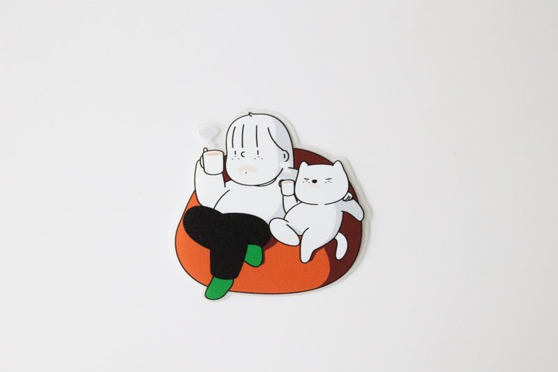 STICKER PIECE - ENJOY YOUR WARM DRINK - สติกเกอร์ - กระดาษ สีน้ำเงิน