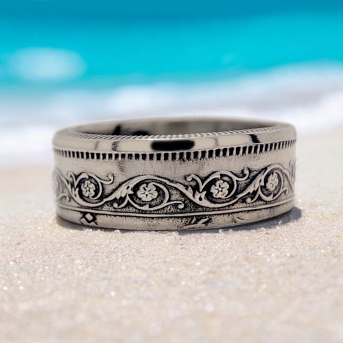 CoinsRingsUkraine Pakistan Coin Ring 50 pais 1981 coin rings for men coin rings for women gift