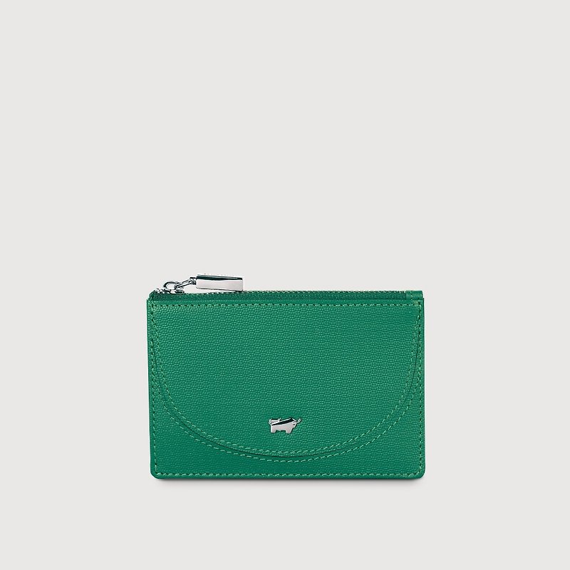 [Free upgrade gift packaging] Xinna A zipper coin purse-evergreen/BF842-163-EG - กระเป๋าใส่เหรียญ - หนังแท้ สีเขียว