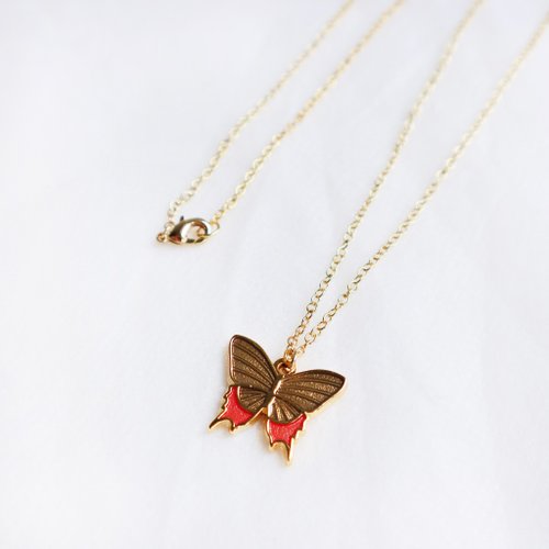 雅治設計 yajhih design 【卡片項鍊Card Necklace】臺灣文化 入色款-鳳蝶