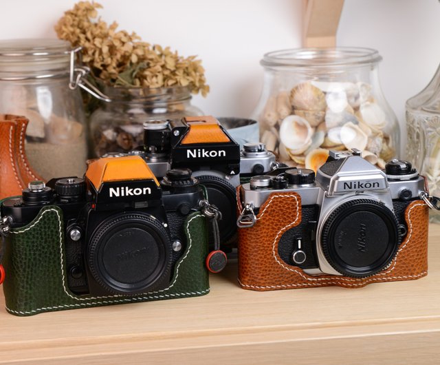 Nikon FE FE2 FMFM2フィルムカメラハンドメイドレザーケースハーフ ...