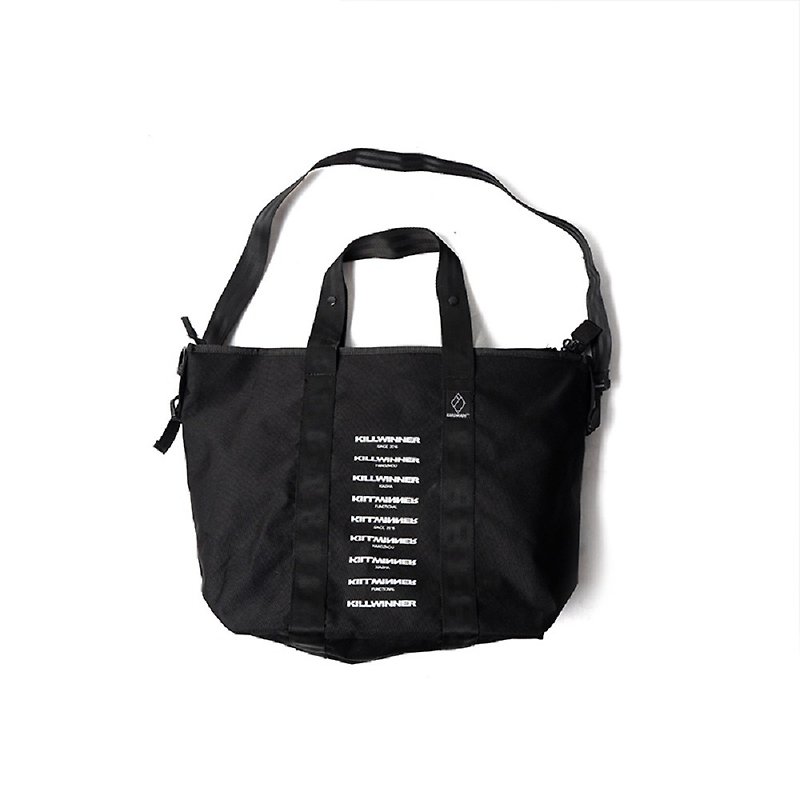 Street Trend Shoulder Bag Handbag Travel Tote Bag - กระเป๋าแมสเซนเจอร์ - วัสดุอื่นๆ สีดำ