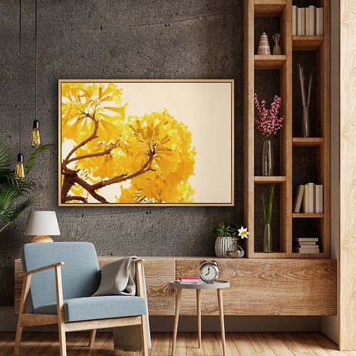 菠蘿選畫所 金黃盛宴II - 黃金風鈴木攝影掛畫/植物裝飾畫/角落擺設佈置/掛畫
