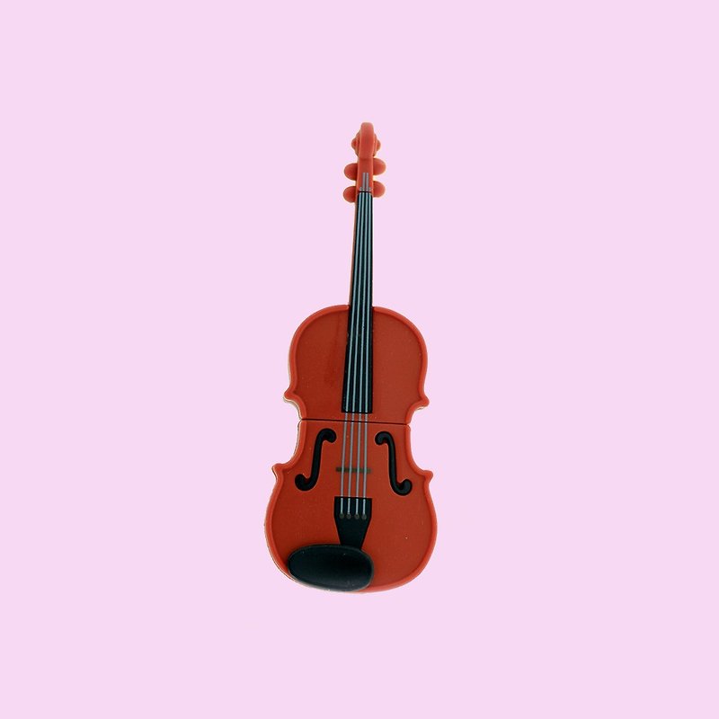 交換禮物推薦 小提琴造型隨身碟 8G/16G - USB 手指 - 其他材質 咖啡色
