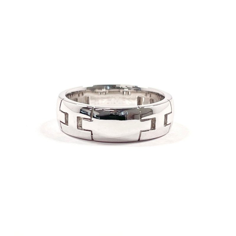 【日本直送 中古美品】8号 エルメス HERMES リング・指輪 ヘラクレス K18ホワイトゴールド シルバー アクセサリー 表記サイズ48 - 戒指 - 貴金屬 銀色