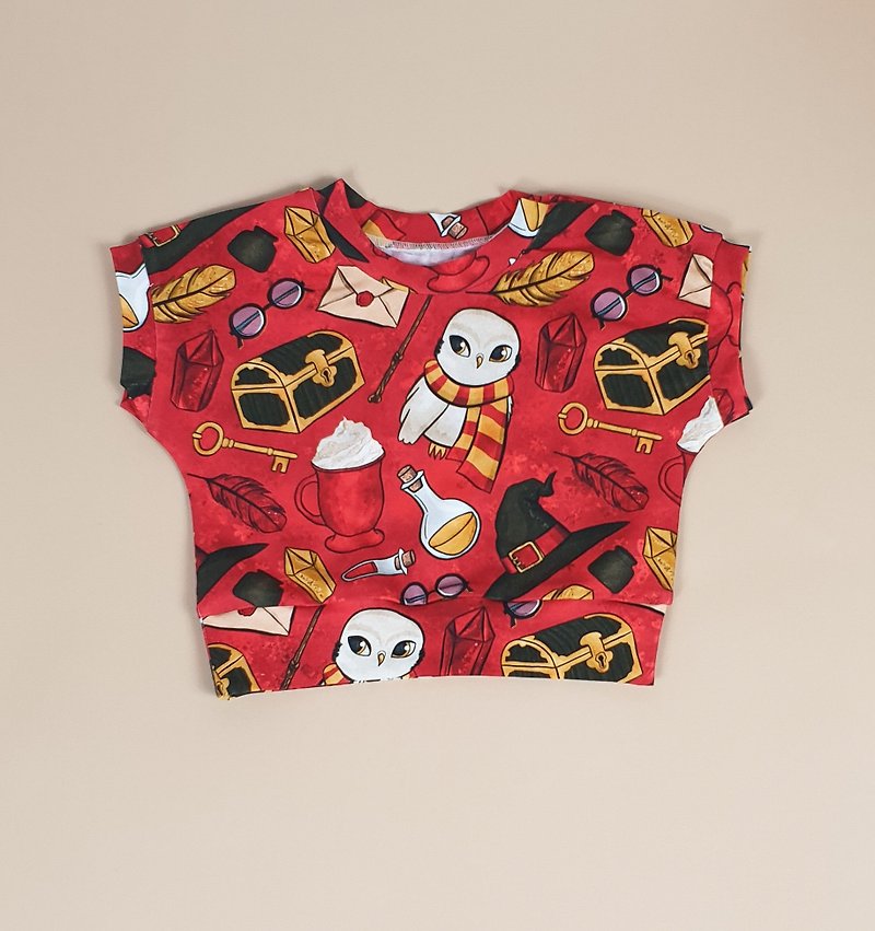 Red Magic Wizard baby t-shirts, baby boy t-shirt, baby girl t-shirt,print tshirt - 男/女童裝 - 棉．麻 多色