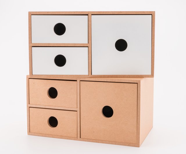 3段引き出し収納ボックス】ホワイト│ウッドカラー 収納ケース