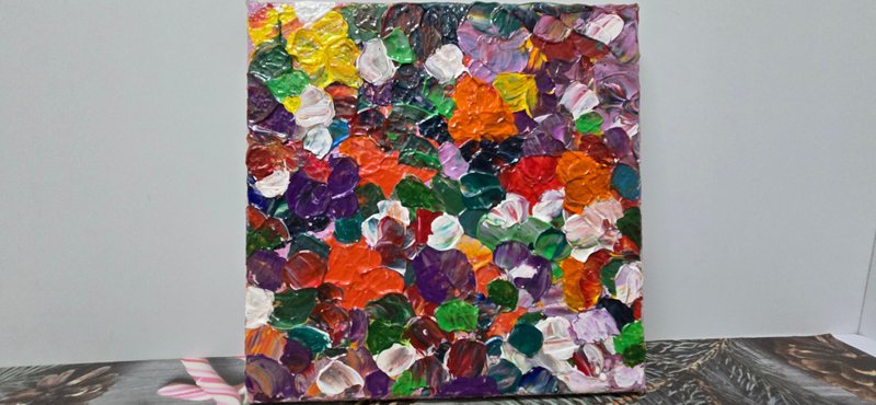 壓克力畫/丙烯藝術/原創手繪【繽紛的好日子】20×20裝飾掛畫 - 擺飾/家飾品 - 壓克力 