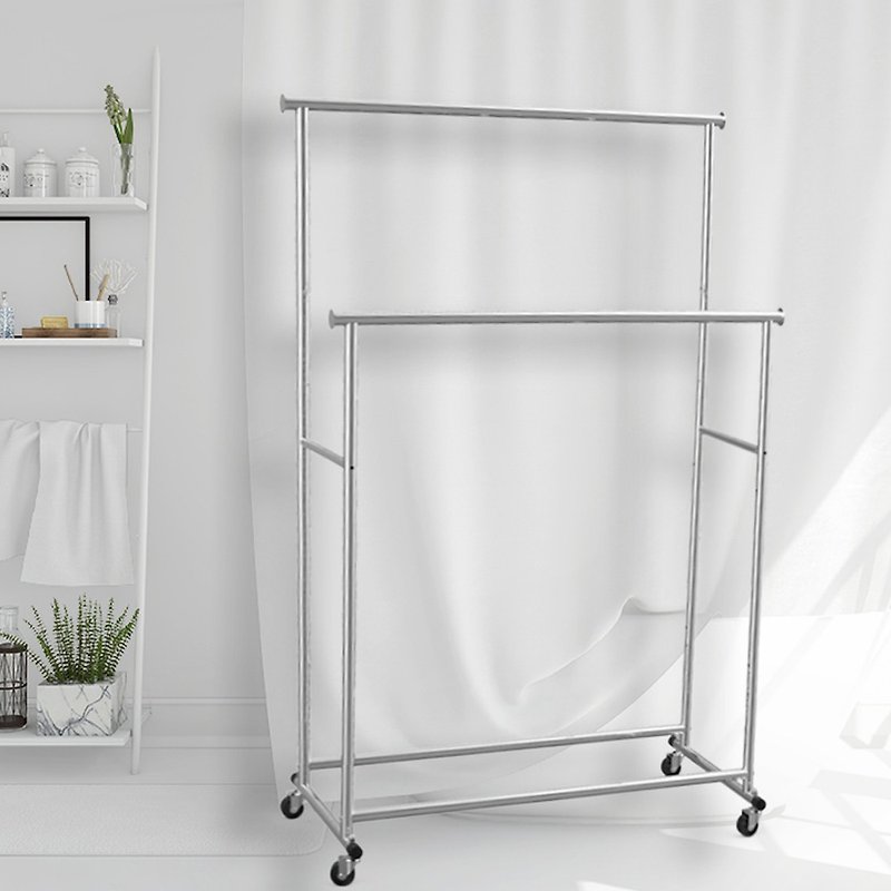 [Bayer Home Furnishing] Heavy Duty Double Rod Clothes Rack - Hangers & Hooks - Other Metals 