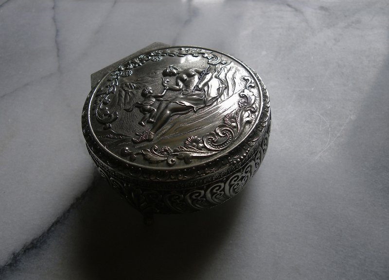 【OLD-TIME】 Early American metal angel jewelry box - Storage - Other Materials 