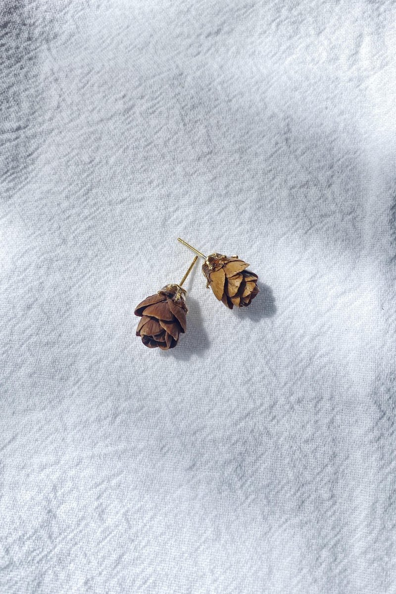 Pine Cone Earring - Earrings & Clip-ons - Plants & Flowers Brown