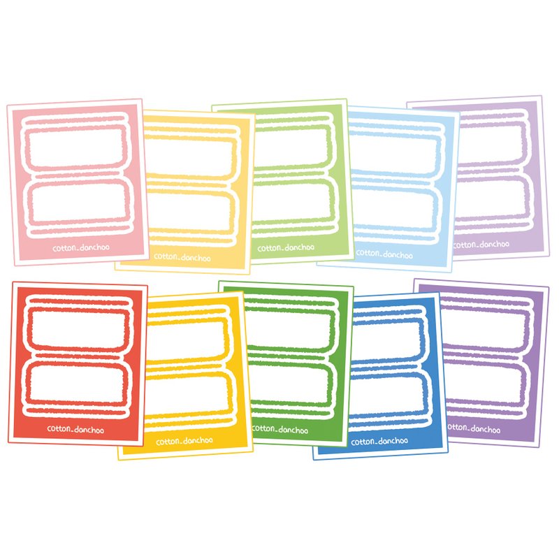 crayon memo paper sticker MIX (15 sheets) - Stickers - Paper Multicolor