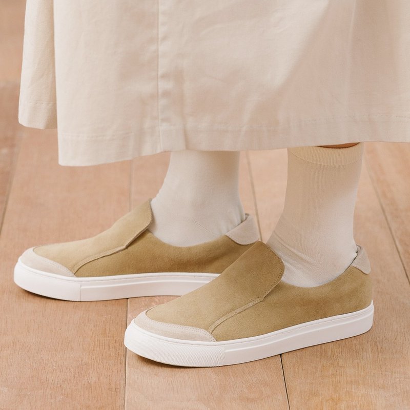 Little Hills Waterproof Loafers-Sweet Cream - รองเท้าอ็อกฟอร์ดผู้หญิง - วัสดุกันนำ้ สีกากี