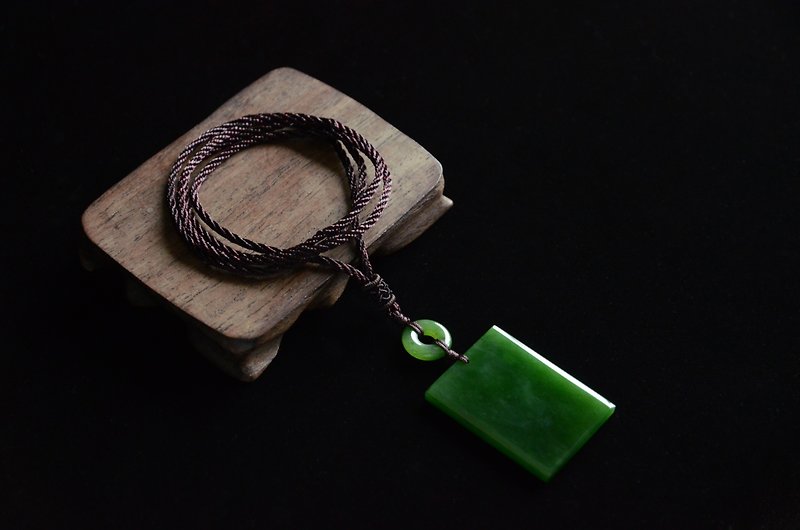 [Safe and sound] Natural best and Tian Biyu safe and nothing brand necklace - Necklaces - Jade Green