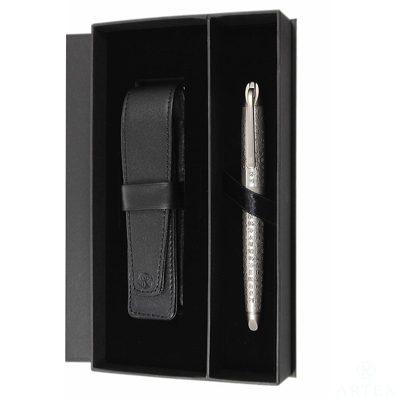 ARTEX heart ballpoint pen leather pen gift box ancient silver - Rollerball Pens - Copper & Brass Silver