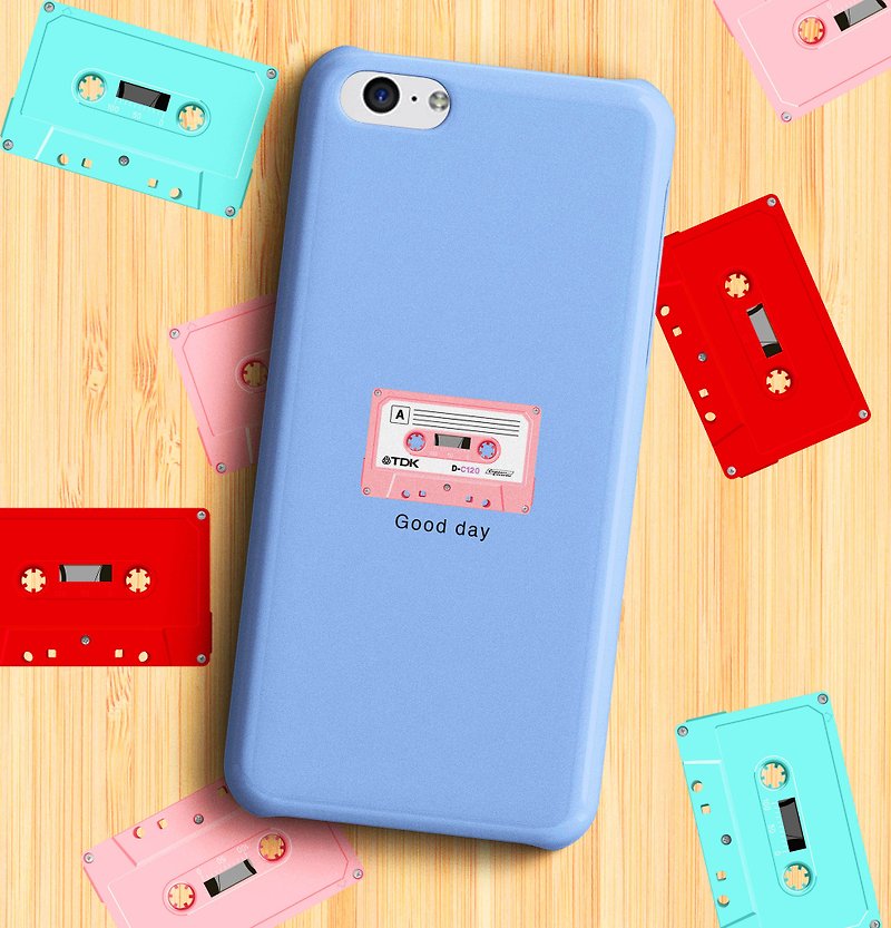 Good day Cassette - Sky blue Phone case - Phone Cases - Plastic Blue
