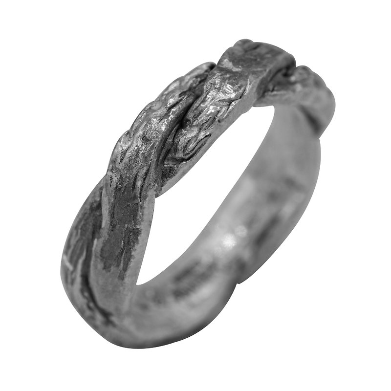 Braided Ring No.2 - 戒指 - 銀 銀色