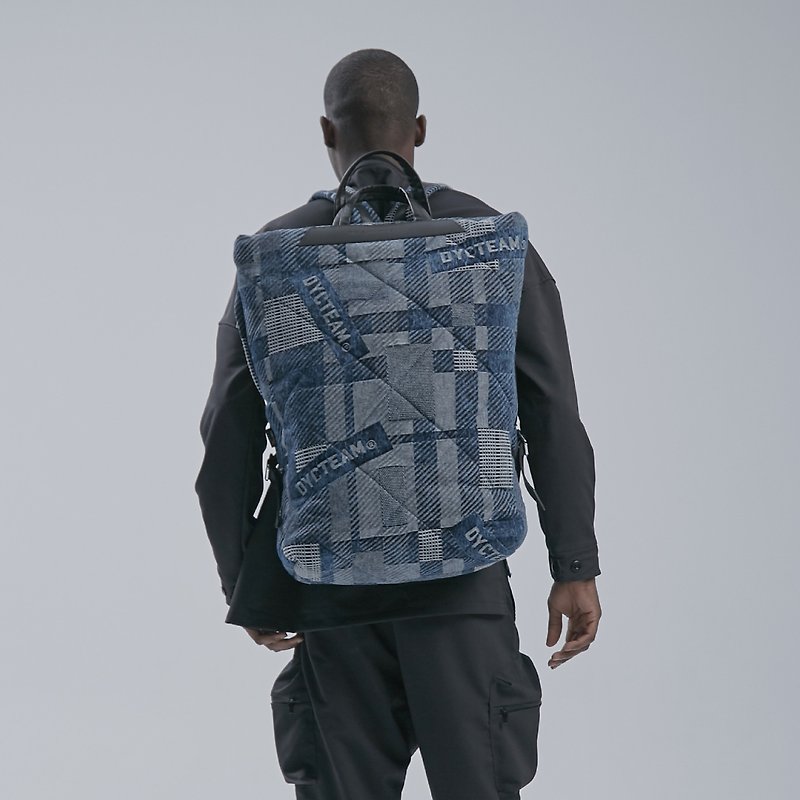 【Off-season sale】DYCTEAM x MWYW backpack(XL) - Backpacks - Cotton & Hemp Blue