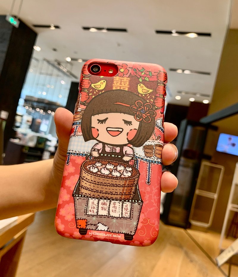 iPhone SE2/7/8 Plus Chocolate Rain Hard Case Phone Case for Dim Sum Girl - Phone Cases - Plastic Red