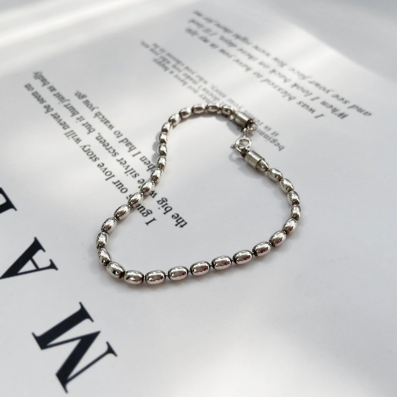 Rice beads bracelet - Bracelets - Silver Silver