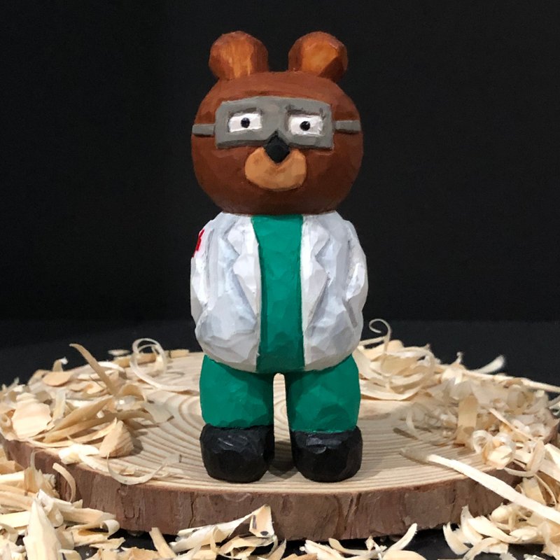 Doctor Bear - Items for Display - Wood Multicolor