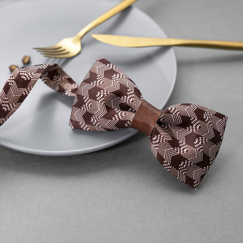 Espresso Macchiato Bow Tie - Bow Ties & Ascots - Other Man-Made Fibers 