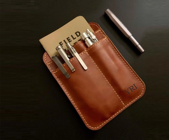 Personalized leather EDC pocket organizer, leather pocket holder, travel  pouch - Shop Leather Studio 39 Wallets - Pinkoi