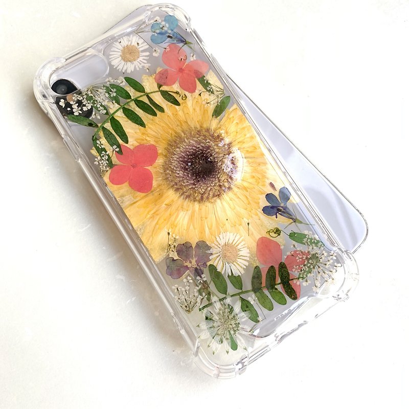 太陽花 向日葵押花手機殼 - 手機殼/手機套 - 植物．花 黃色