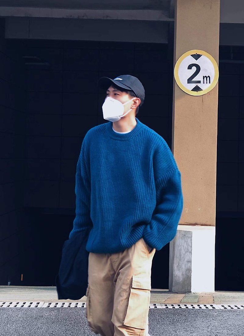 CITYBOY Plain Basic Loose Knit Sweater - Men's Sweaters - Other Materials 