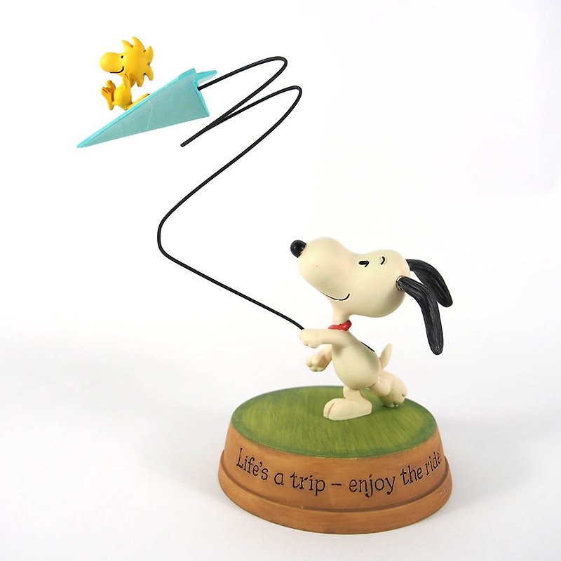 Snoopy handmade sculpture-paper airplane [Hallmark-Peanuts Snoopy handmade sculpture] - Items for Display - Other Materials White