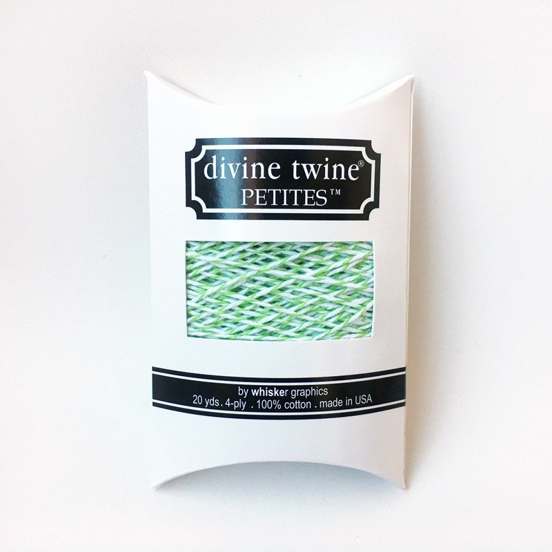 美國進口 Divine Twine PETITES 雙色棉線 / Green Apple 蘋果綠 - 編織/刺繡/羊毛氈/縫紉 - 棉．麻 綠色