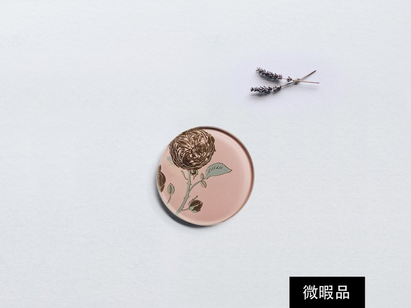 【惜物計畫】聖誕禮盒法國巴黎年度新銳設計 綻放杯墊燭盤 花苞款 - 香氛蠟燭/燭台 - 玻璃 金色