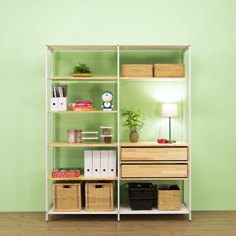 Creesor-Shido 40 country style bookcase storage cabinet display cabinet - ชั้นวางหนังสือ - โลหะ ขาว