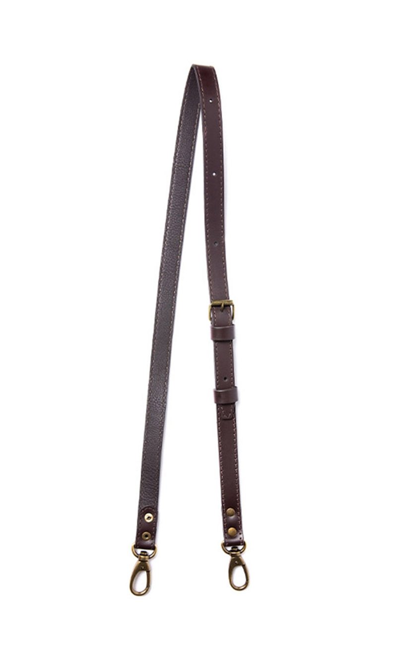 STEPHY ​​brown leather shoulder strap - อื่นๆ - หนังแท้ สีนำ้ตาล