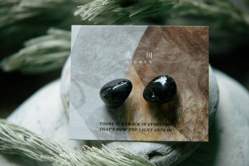 CRACK | Mineral earrings | EARRINGS - Earrings & Clip-ons - Jade Black