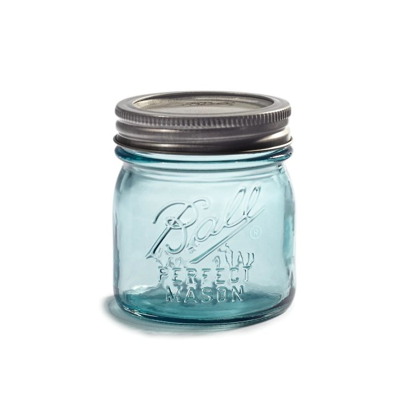 Ball Mason Jar 8oz Narrow Mouth Preserve Aqua - Other - Glass Blue