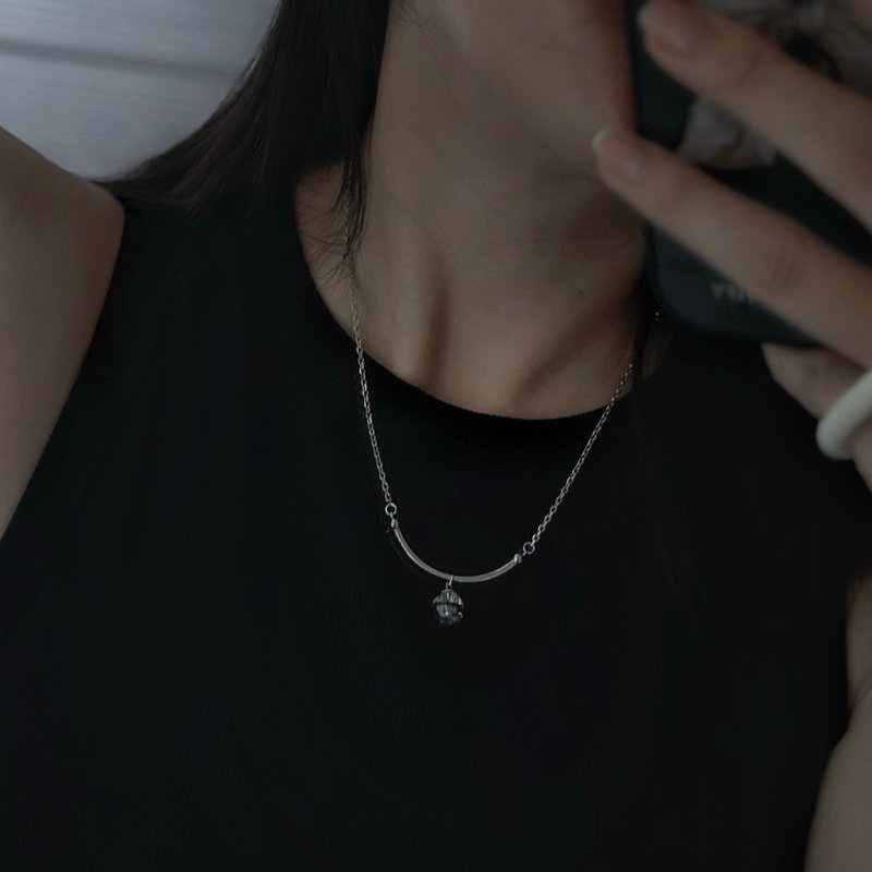 304不鏽鋼 微笑線 胎毛項鍊 母乳/臍帶/寵物毛 - 嬰兒手鍊/飾品 - 不鏽鋼 