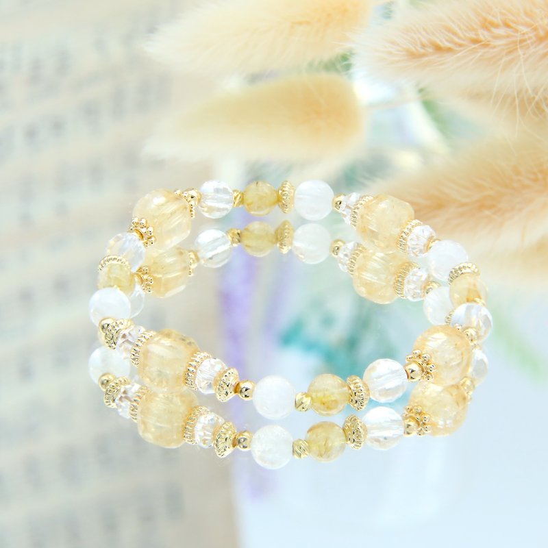 Fengfen | Huang Asai Titanium Crystal | Recruiting positive and partial wealth, repairing mood and increasing self-confidence - Bracelets - Crystal Yellow